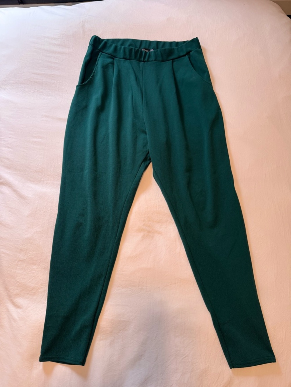 Boohoo Forest Green Tapered Jogger Trousers